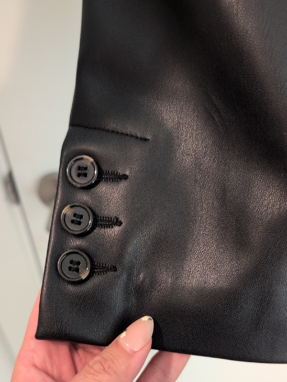 Mango Faux Leather Blazer Jacket M - Picture 5 of 6